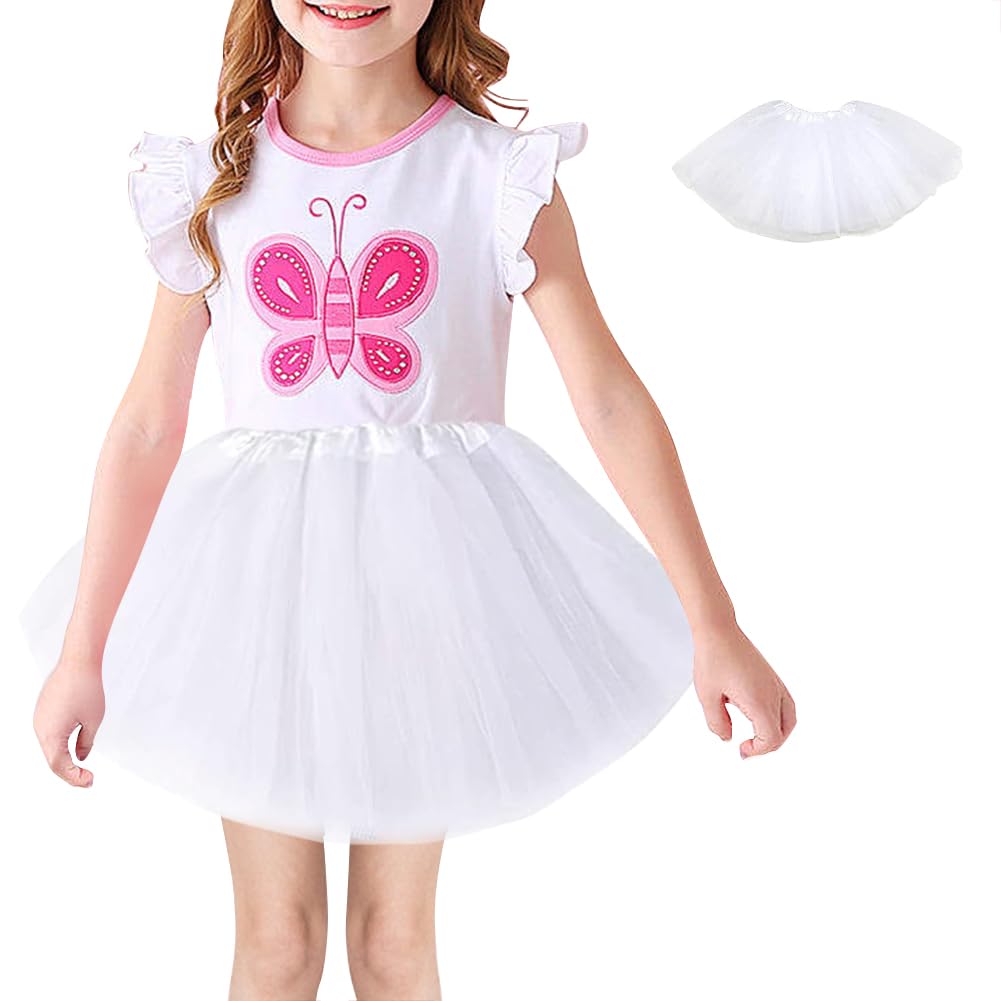Tutu Skirts for Girls Layered Tulle Ballet Skirt Puffy Princess Fairy Dress for Daily Dance Christmas Halloween New Year Birthday Theme Party Costume for 2-9 Years