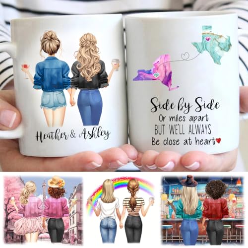 Tazón personalizado para amistad a larga distancia 11 oz miniatura 2