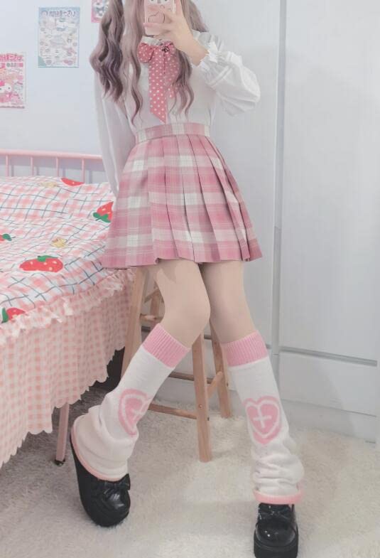 Image of kawaii Winter Leg Warmers Knitted Cute Subculture Half Sleeve Foot Leg Warm Socks Cycling Christmas Gift Women