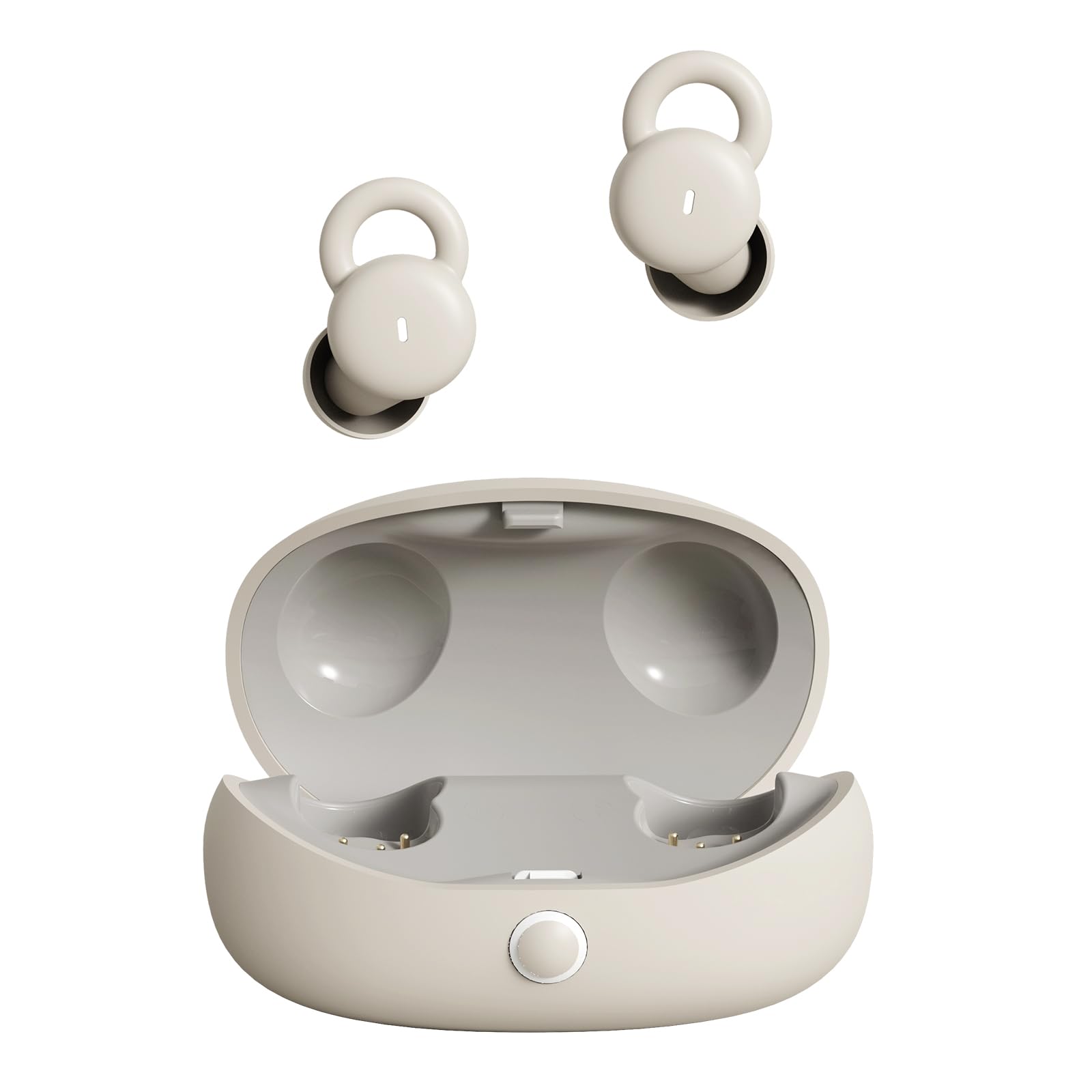 wedoking Vagary Wireless Sleep Earbuds Invisible Comfortable Noise Blocking In Ear Headphones for Sleeping Bluetooth Sleepbuds for Side Sleepers Small Ears Work Sports Reading (Ivory)