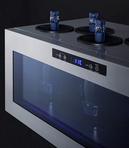Miniatura 4 de Summit STC6 36 - Enfriador de vino abierto con capacidad de 6 botellas, termostato digital aprobado comercialmente, alarma de temperatura,