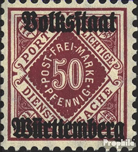 Prophila Collection Württemberg D143a, Aufdruck auf Urmarke postfrisch ** MNH 1919 Ziffern in Raute (Briefmarken für Sammler)