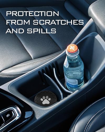 Portavasos para auto silicona huella 4 unidades negro miniatura 6