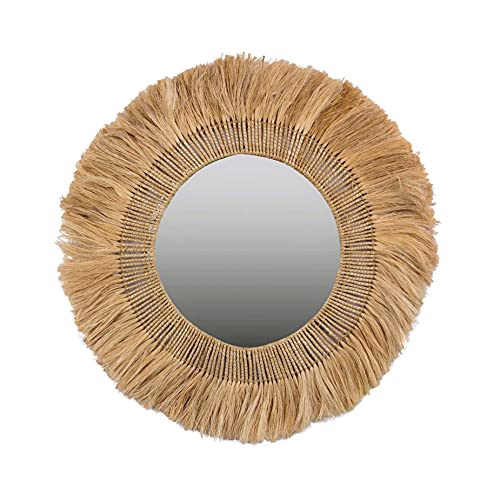 Image of Tov Furniture Karissa Abaca Round Mirror