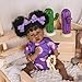 HOOMAI Reborn Baby Black Dolls African American Lifelike Silicone Doll Realistic 18 Inch with Cloth Body Birthday Gift Set for Ages 3+
