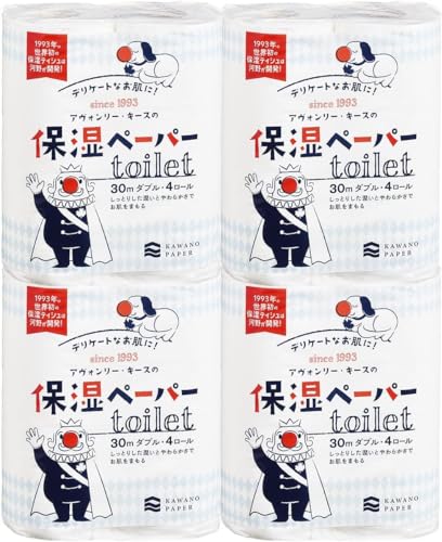 河野製紙 アヴォンリー・キース保湿ペーパートイレット 4ロール×4パックの商品画像（Amazon）