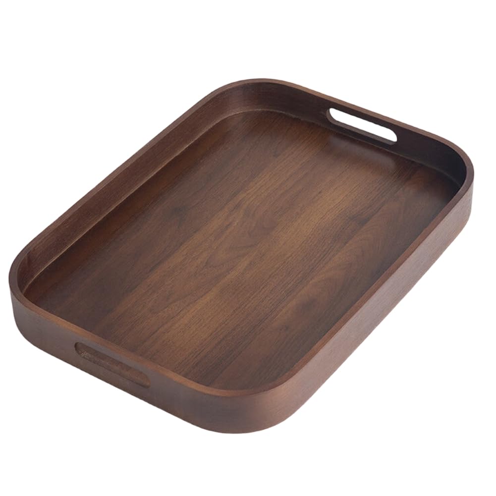 CTRLZS Tea Set Storage Plate Solid Bamboo Tea Tray Home Small Tray Tea Cup Tea Set Accessories L