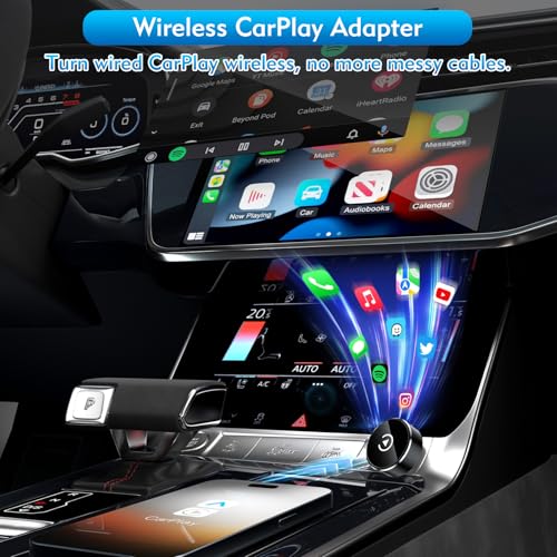 Zokvic Wireless CarPlay Adapter, 2-in-1 Mini CarPlay & Android Auto Wireless Adapter, Plug & Play, Auto Connect, Car Accessories, Car Play Dongle Compatible with iPhone & Android - image 3