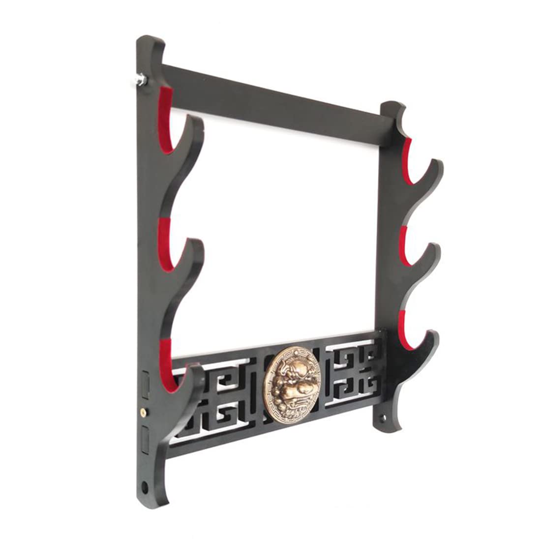 Goonsds Red Goodsds Padded Sword Wall Mount Katana Stand Samurai Sword Holder Display Rack ,3 Tier