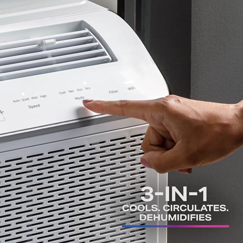 Image of GE Profile Ultra Quiet Window Air Conditioner 8,200 BTU, WiFi Enabled, Ideal for Medium Rooms, Easy Installation with Included Kit, 8K Window AC Unit, White