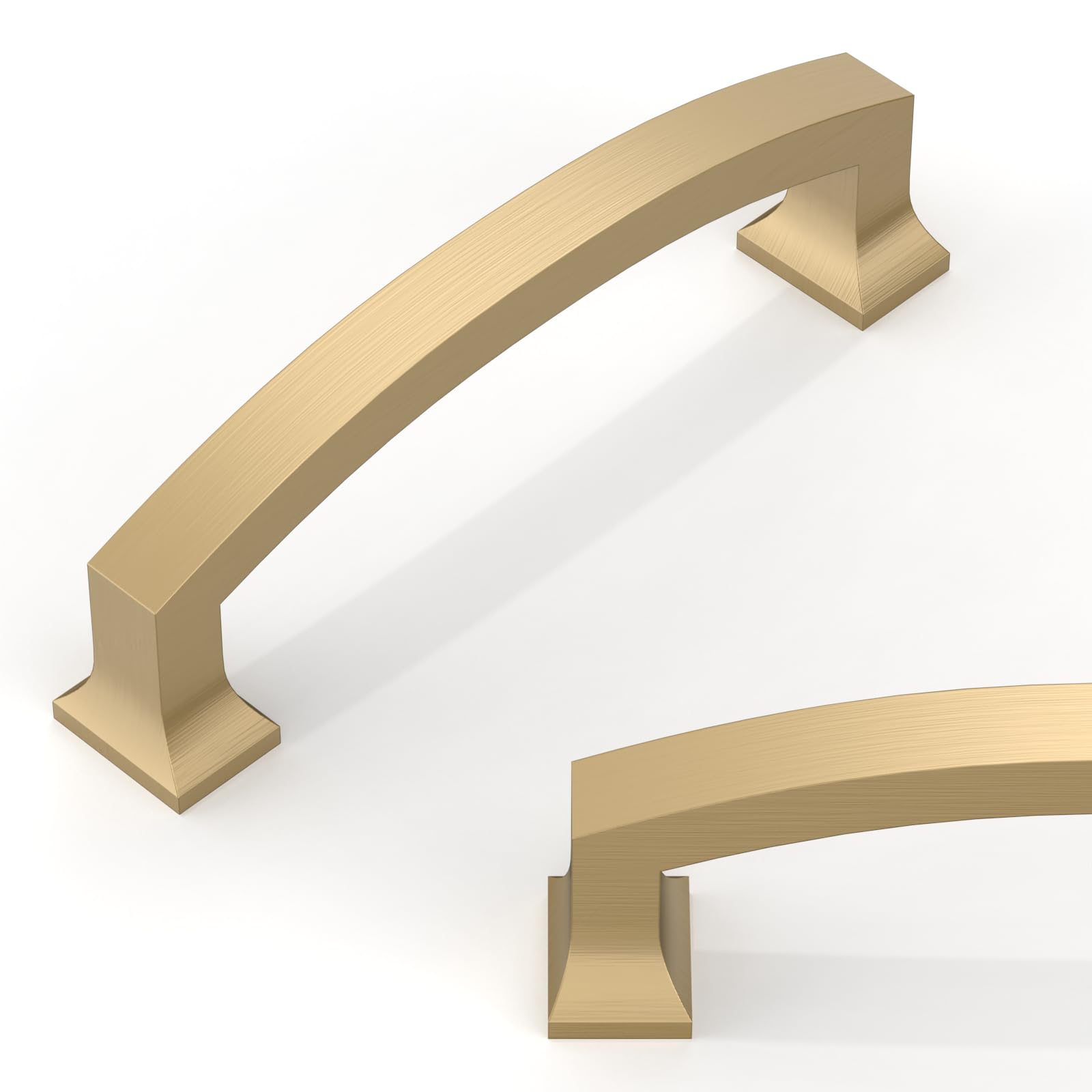 Talentedeco 10 Pack Champagne Bronze Cabinet Pulls 3.75 Inch(96mm) Kitchen Cabinet Handles Solid Heavy Duty Drawer Pulls