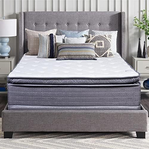Greaton, 13-Inch Foam Encased Soft Pillow Top Hybrid Contouring Comfort Mattress & 8″ Wood Box Spring Set, Twin