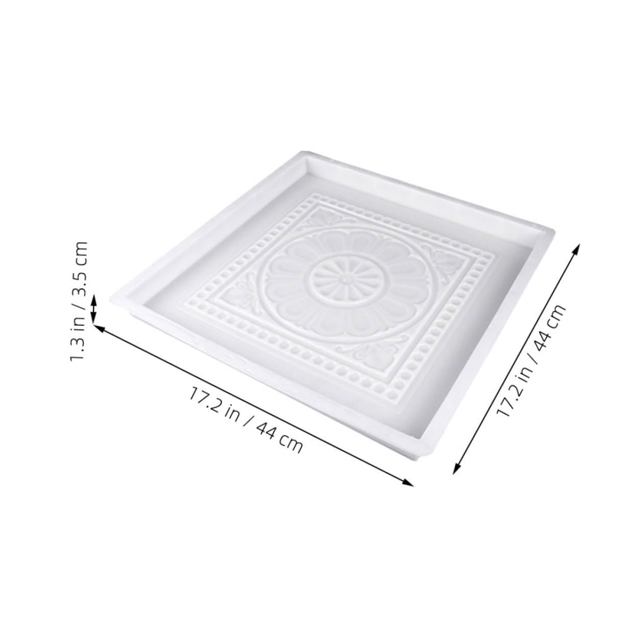 DOITOOL Stampo in Plastica Riutilizzabile per Cemento, Mattoni Decorativi da Giardino, Design Antico per Pavimentazione e Viali All’Aperto
