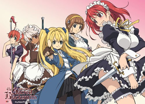 Great Eastern Entertainment Sacred Blacksmith Girl Group Wall Scroll, 33 by 44-Inch