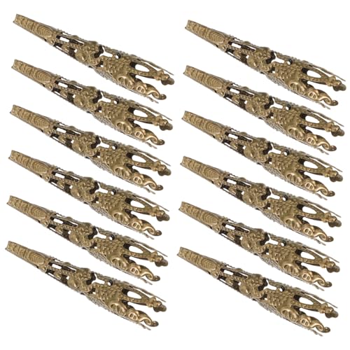 HOODANCOS 120Pcs Trumpet Flower Bead Caps Hollow Cone Shaped Bead Findings Non Rusting Jewelry Making Spacer Caps for Bracelets and Necklaces DIY Craft Accessories Antique