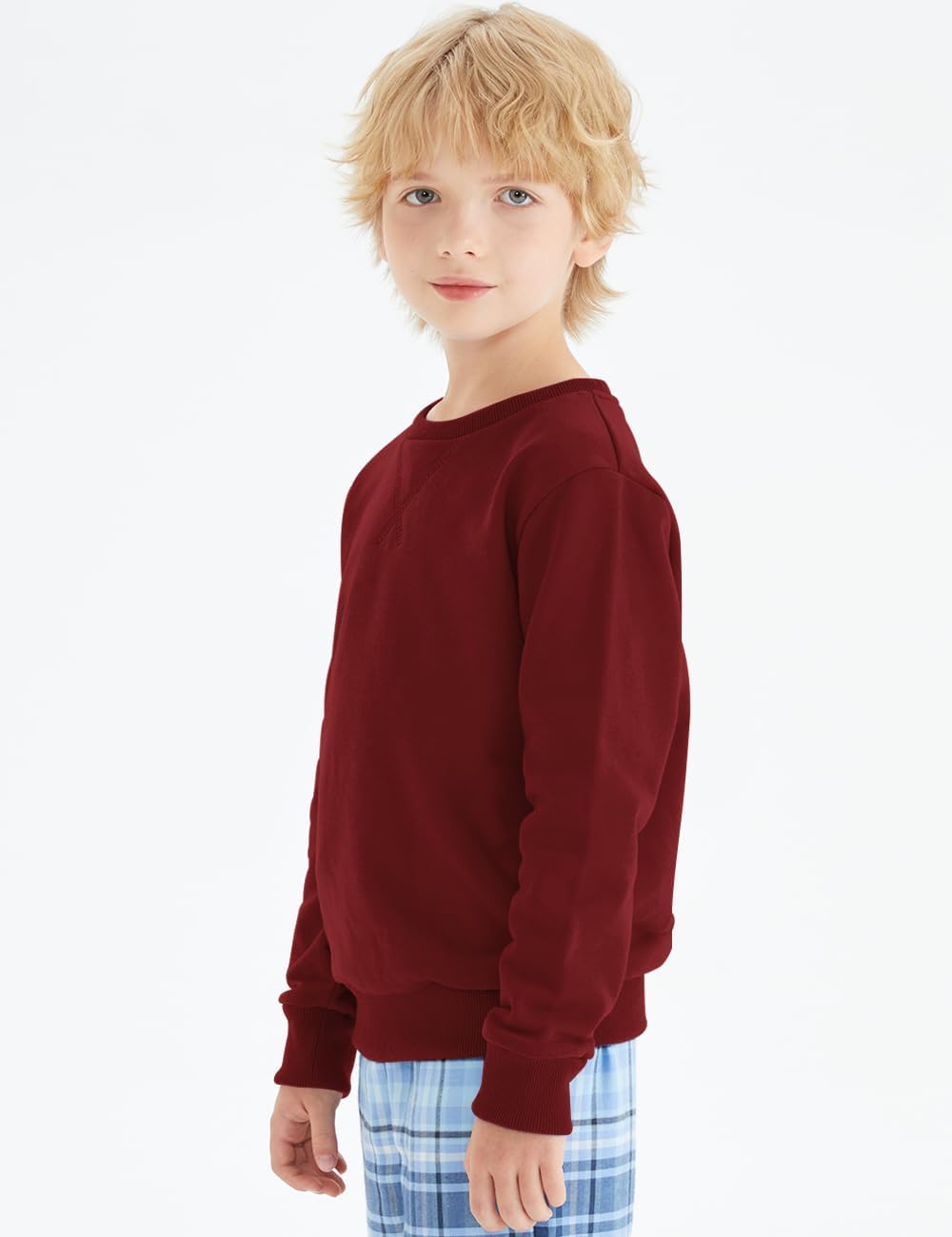 Spring&Gege Youth Basic Sport Crewneck Pullover Sweatshirts for Children(3-14 Years) - Image 3