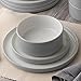 Noritake ColorTex Stone Grey 12-Piece Dinnerware Set, Service for 4