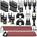 PECHAM 128PCS Multitool Sägeblätter, Holz Metall Schneiden und Sandpapier Oszillierendes Werkzeug Zubehör mit Titanium Quick Tooth Japanese Tooth Oszillierwerkzeug-Zubehör Fit More Oscillating Tools