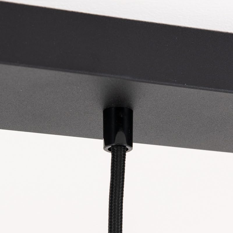 ORION LIGHTSTYLE Baldacchino da soffitto per illuminazione Baldacchino rettangolare lungo, scatola di derivazione con 5 uscite per cavi (120x8x2,5 cm), nero - ideale per tavolo da pranzo