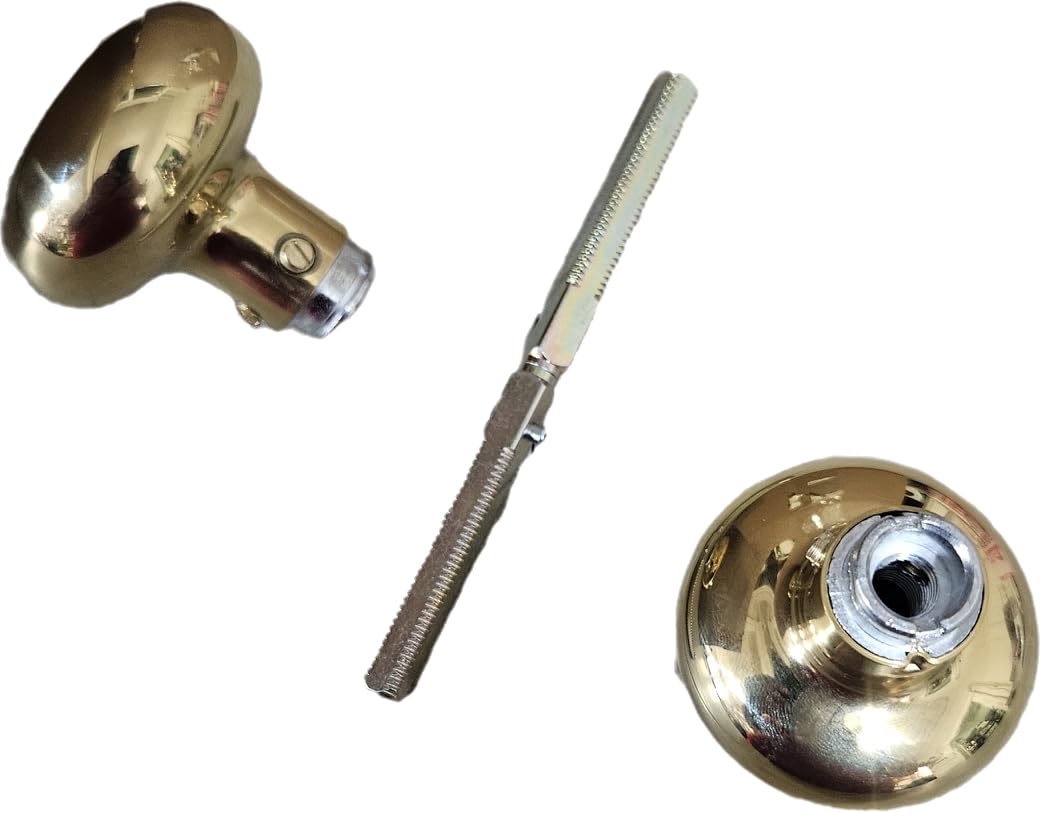 Marks #K9290/3 Polished Brass Finish Knob Spindle Kit, A Replacement Trim for The Metro Mortise Cylinder