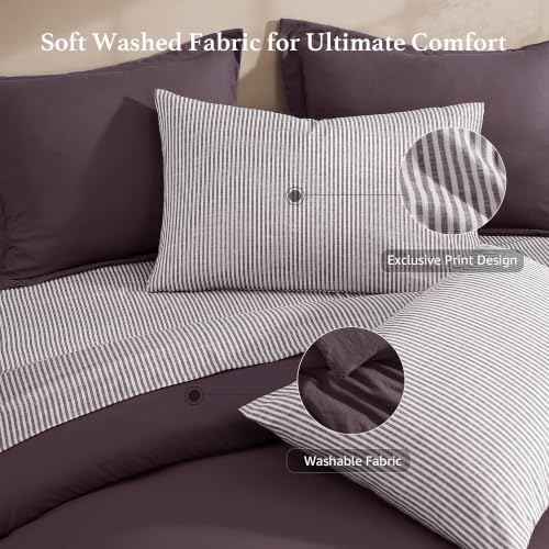 Image of Monbix Full Size Comforter Sets-7 Pieces Soft Bed in a Bag Full Bedding Set