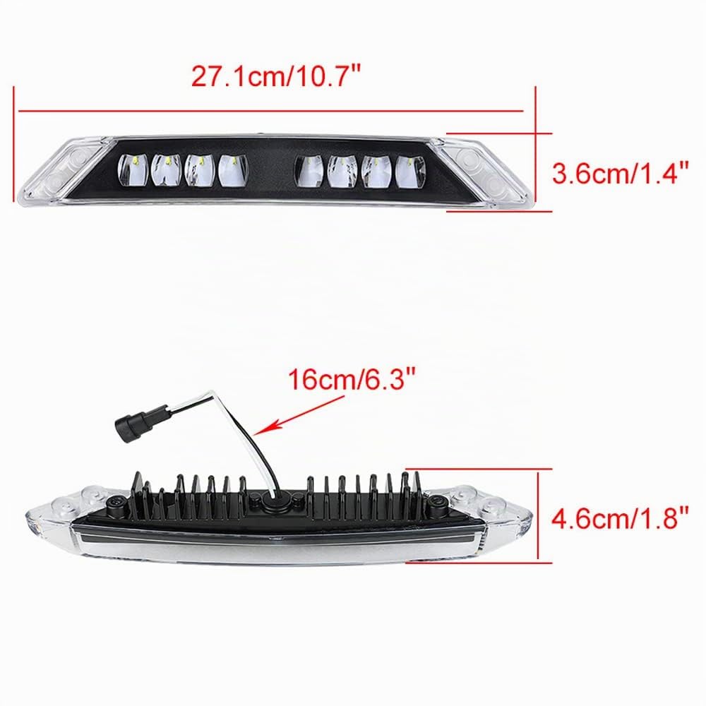 VVEDIK 1Pièces 20W Lumière Blanche Led Lumière Avant 12V Feux Diurnes Pour 2020 Pour Can Am Pour Spyder Pour RT 219400991 Accessoires De Voiture