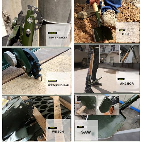 WJQ-308 Chinese Military Shovel Folding Portable Shovel Camping Shovel 18 in 1 with Original Waterproof Cases Bag Kit - Image 5