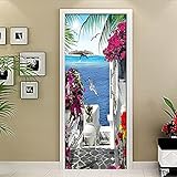 【Matériaux de haute qualité】Nos autocollants de porte sont fabriqués à partir de vinyle de haute qualité respectueux de l'environnement, 100% neufs. Matériau auto-adhésif, imperméable et résistant à l'humidité, sans odeur, solide et durable, facile à nettoyer et sûr à utiliser.