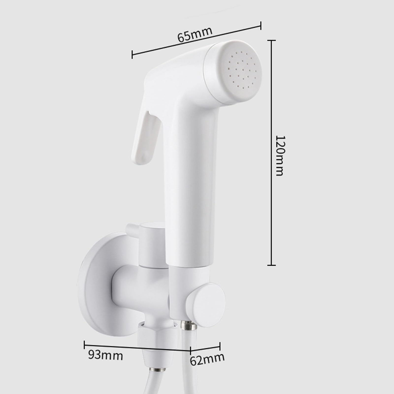 Biały zestaw prysznicowy do montażu na ścianie Bidet Bidet Mosiądz wąż do łazienki 2,3 M do czystej łazienki