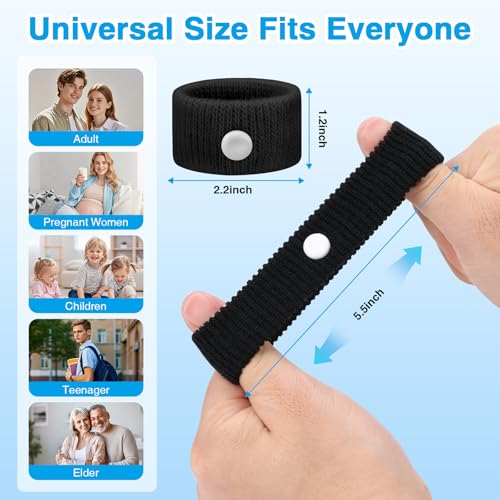 Image of Motion Sickness Bands for Adults and Kid Morning Sickness Relief Through Pressure Point Therapy Seasickness Wristband for Cruise Travel