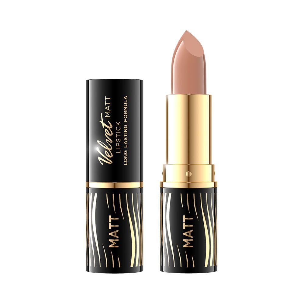 Eveline Cosmetics Velvet Matt Eveline Velvet Matt Lipstick No. 500 - Long-lasting Matte Finish, Creamy Texture, Enriched with Candelilla Wax and Vitamin E