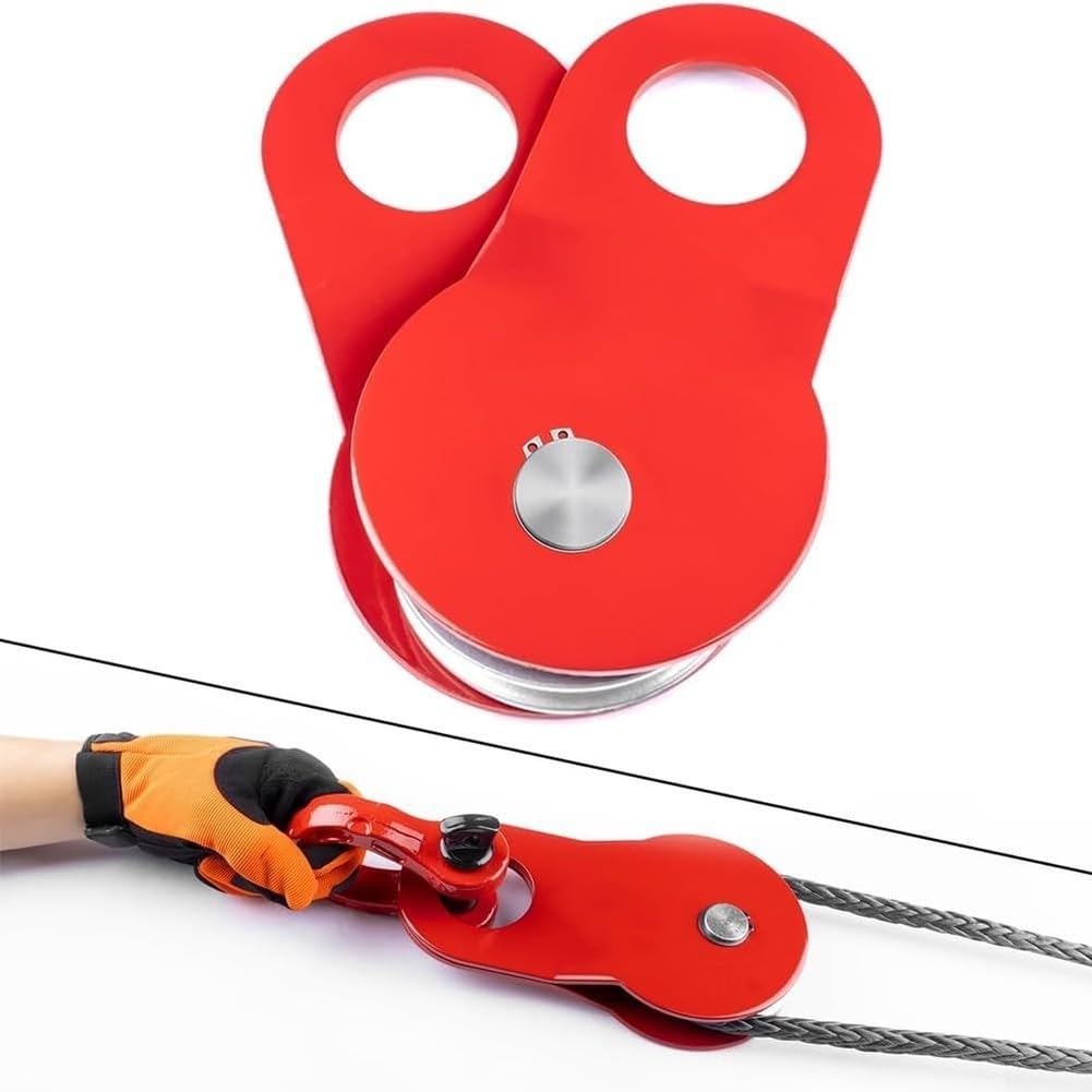 Puleggia di salvataggio, sistema di puleggia timbrata per veicoli fuoristrada, argano di rimorchio per pickup, blocco mobile per recupero e sollevamento veicoli (8T)