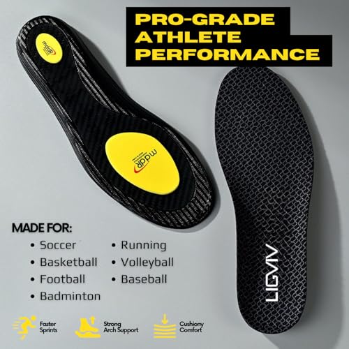 Plantillas deportivas de fibra de carbono Pro-Grade (US H 9.5-10, M 11-11.5) miniatura 3