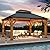 Raysfung 13' x 15' Upgraded Wood Gazebo, Spruce Wooden Gazebo with Double Galvanized Steel Roof, Outdoor Wooden Hardtop Gazebo for Deck, Backyard