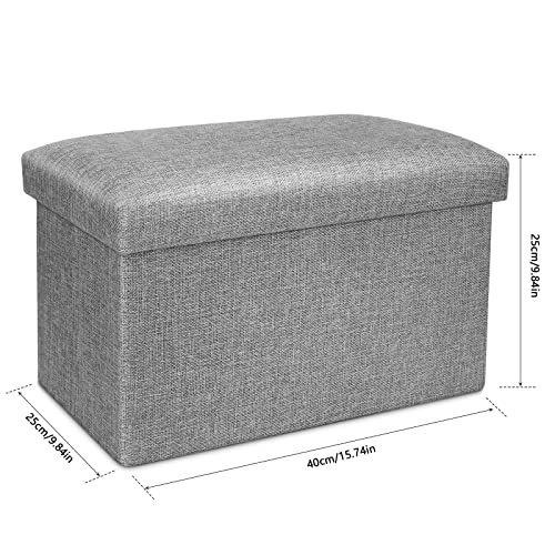 Faltbarer Sitzbank 40 x 25 x 25 cm Aufbewahrungsbox Fußablage Sitzbank mit Stauraum Multifunktion Sofa Aufbewahrungsbox Sitzhocker für Schlafzimmer Flur Wohnzimmer Gang