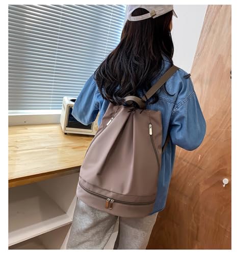 Swimming Bag Dry Wet Separation Female Sports Fitness Bag Waterproof Travel Storage Bag Yoga Bag Travel Backpack (champagne) 7