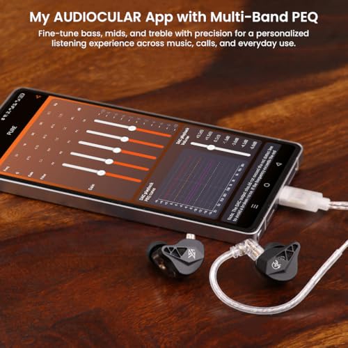 Image of AUDIOCULAR x KZ Beast HiFi Wired IEM Earphones, 10mm Dual Magnetic Dynamic Driver in-Ear Monitor, Wide Soundstage Bass, Detachable 2Pin Cable (3.5 Black)