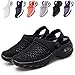 FTIK - Sandali ortopedici da camminare, con cuscino d'aria, da donna, leggeri, traspiranti, comodi, casual, da tennis, palestra, corsa, scarpe da ginnastica, Nero (Nero ), 39 EU