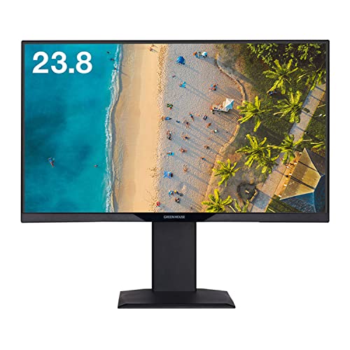 【美品】グリーンハウス 23.8インチ モニター ホワイト 165Hz 台座なし GREEN HOUSE（パソコン） ゲーミングモニター 白 165Hz 23.8