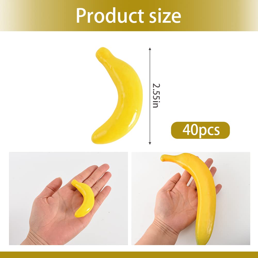 100 Stück Miniatur-Bananen Aus Kunstharz – Lebensechtes Obst-Deko Im Maßstab 1/12 Für Puppenhäuser, Kuchen & Feengärten