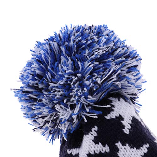 Baosity 3 peças de capas de golfe para motorista, fairway, madeira de tricô, pompom, cabeça, acessór