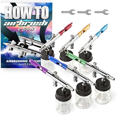 PointZero PZ-12XS Dual-Action Six Airbrush Set w/Carry Case