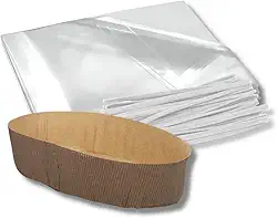 Kit 100 Sacos Plásticos para Colomba Pascal 500g (30x40cm) + Fecho + Forma