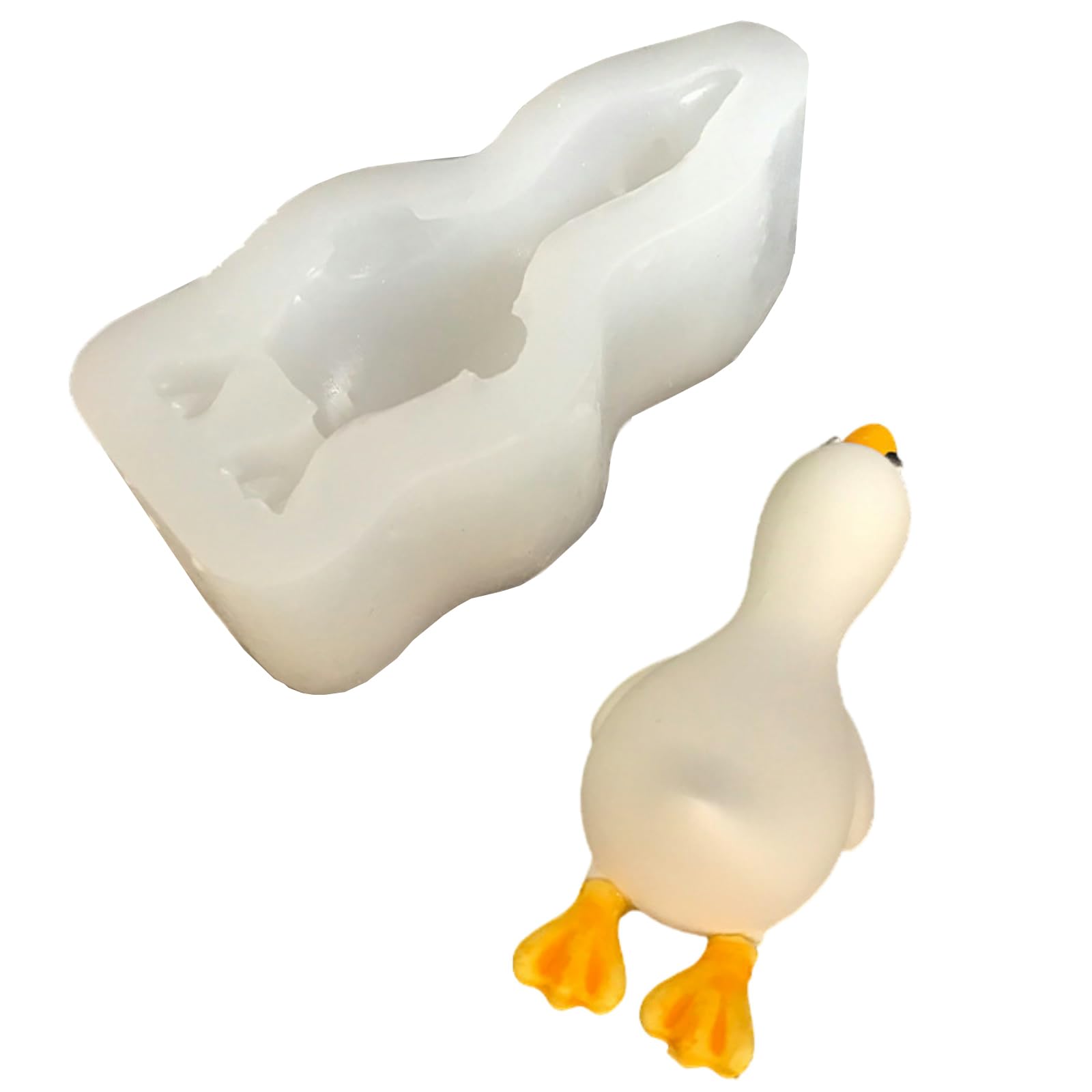Lying Duck Silicone Mold, Ducks Chocolate Cake Mold for Candy Fondant Mousse Desserts, Ducking Candle Resin Mold for Soap Soy Wax DIY Handcraft