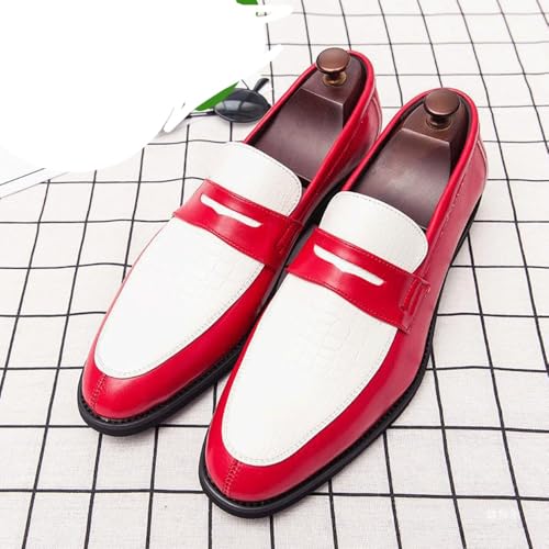 Italian Two Tone Formal Shoes Slip On Mens Dress Shoes Business Leather Wedding Dress Men Oxford Shoes for Men Office Scarpe2