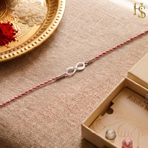 Image of HighSpark 925 Silver Rakhi for Bhai | Stylish Cool Bro Rakhi for Boys & Men | Lovely Gift