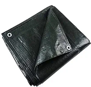 GREEN LIFE INDUSTRIES Tarpaulin Sheet Waterproof Tirpal Heavy Duty (30 x 30 Feet) Multipurpose Plastic Cover Tharpai for Truck, Home Roof, Rain (Black)