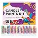 laxreheye Penne Pittura per Candele | Kit di Pittura per Candele | 24 Pezzi Strumenti Artistici per Artistico Vetro Abbigliamento Artisti e immagine