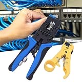 Acciaio Ad Alta Durezza e Precisione, Leggero e Portatile, Lunga Durata, Spellafili, Utensili per Elettricisti, Pinza Spelafili Con Pinza a Crimpare a Compressione, Impugnatura