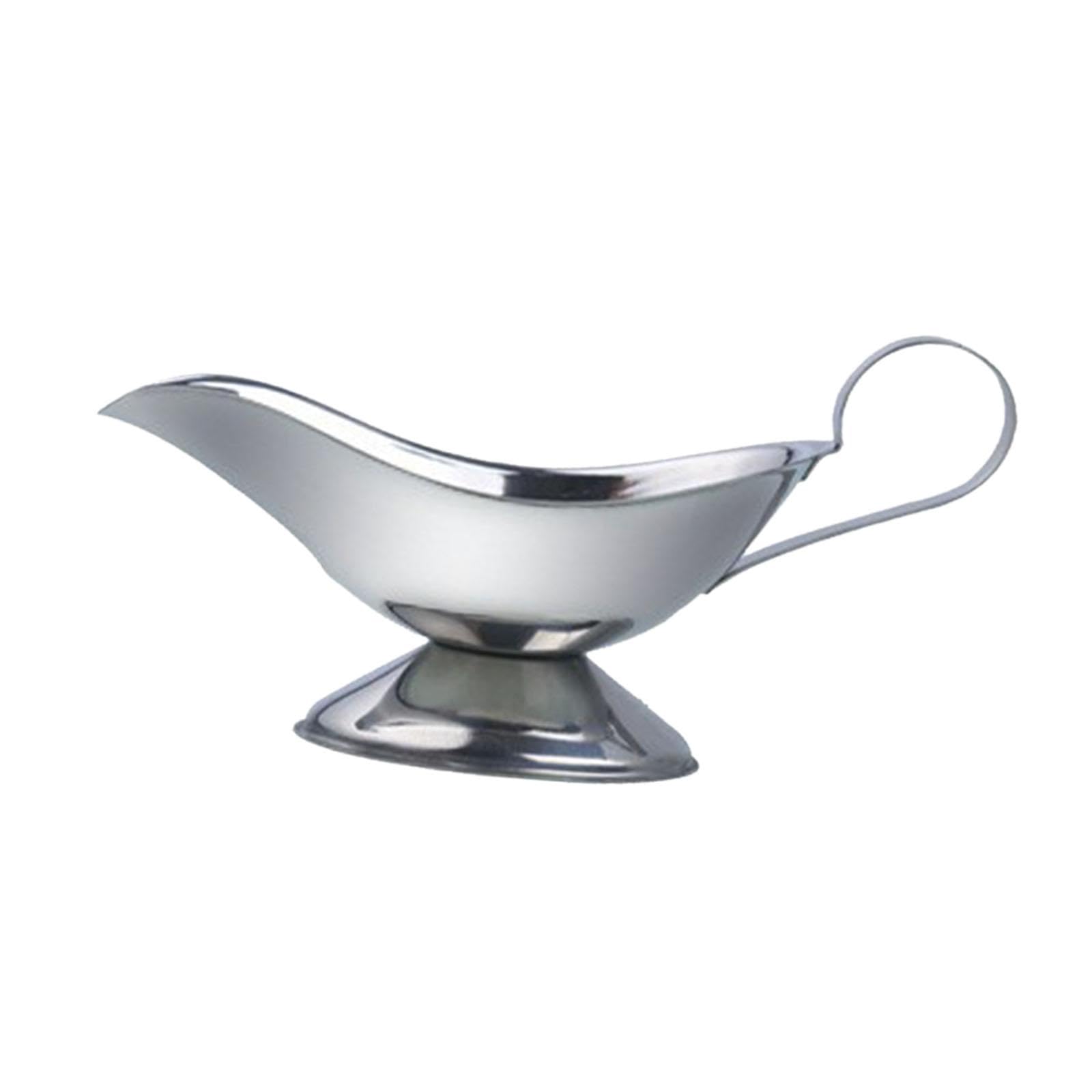 Bothyi Sauce Boat Container Saucier with Ergonomic Handle Easy to Pour Sauce Cup Sauces Pourer for Picnic BBQ Kitchen, 14cmx5.3cm